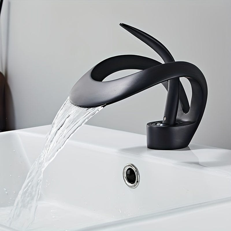 Robinet Lavabo - Cascade Courbure Noir | Robié® Noir