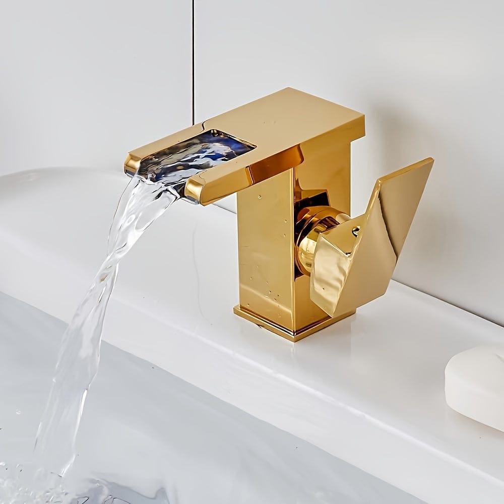 Robinet Salle de Bain - Luxor Cascade Doré | Robié® Doré