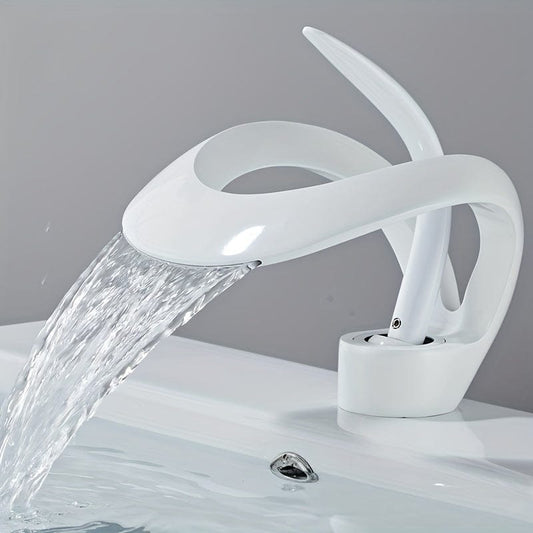 Robinet Lavabo - Cascade Courbure Blanc | Robié® Blanc