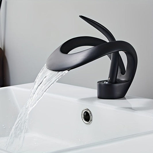Robinet Lavabo - Cascade Courbure Noir | Robié® Noir