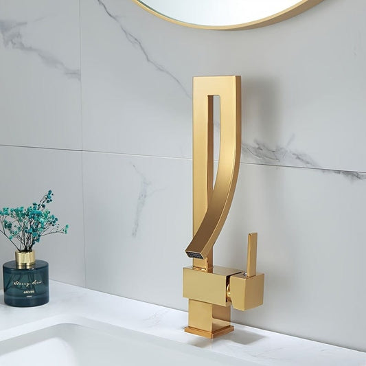 Robinet Lavabo - Haut sculpté Doré | Robié®